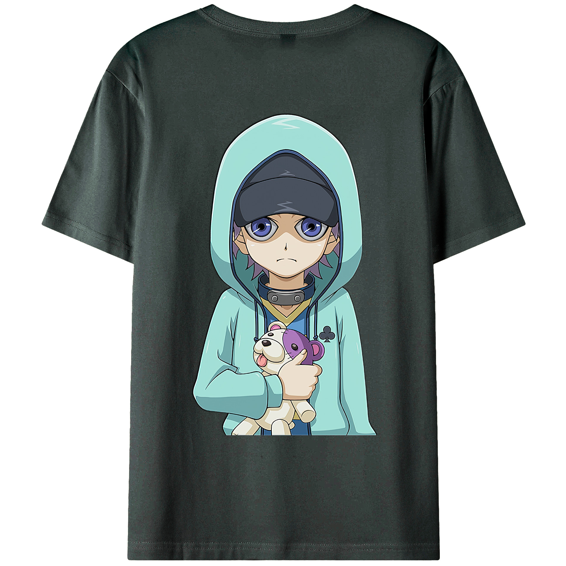 （画像用） 遊☆戯☆王 Yu-Gi-Oh! 綿100％ メンズ半袖Tシャツ（バックプリント） 通気性